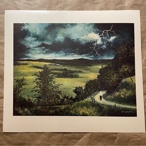 NWT Dark Academia Vintage Boy and Lighting Fine Art Print